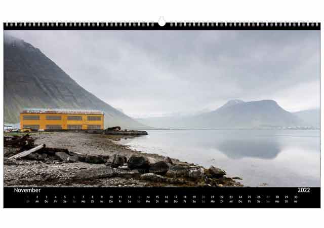 Jahreskalender Island | November 2022 |  &Iacute;safj&ouml;r&eth;ur